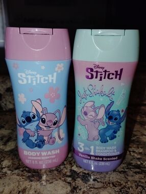 Disney Stitch Jasmine Scented Body Wash Three And One Vanilla New Set